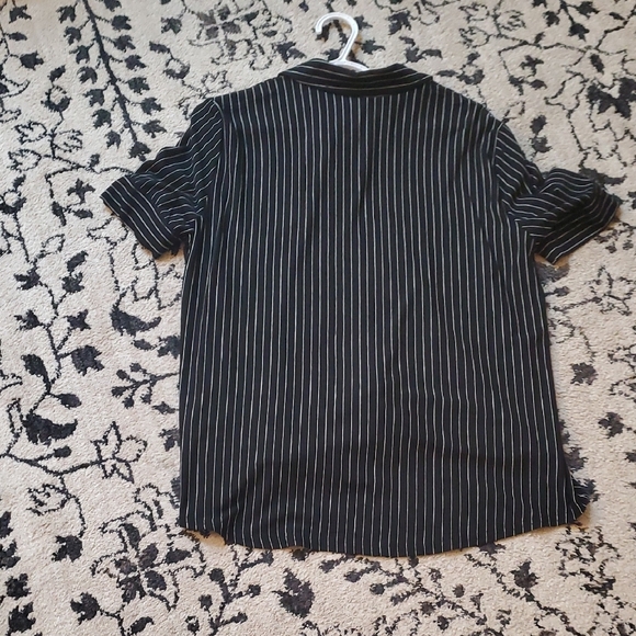 Black Striped Women's Shirt - Picture 4 of 4